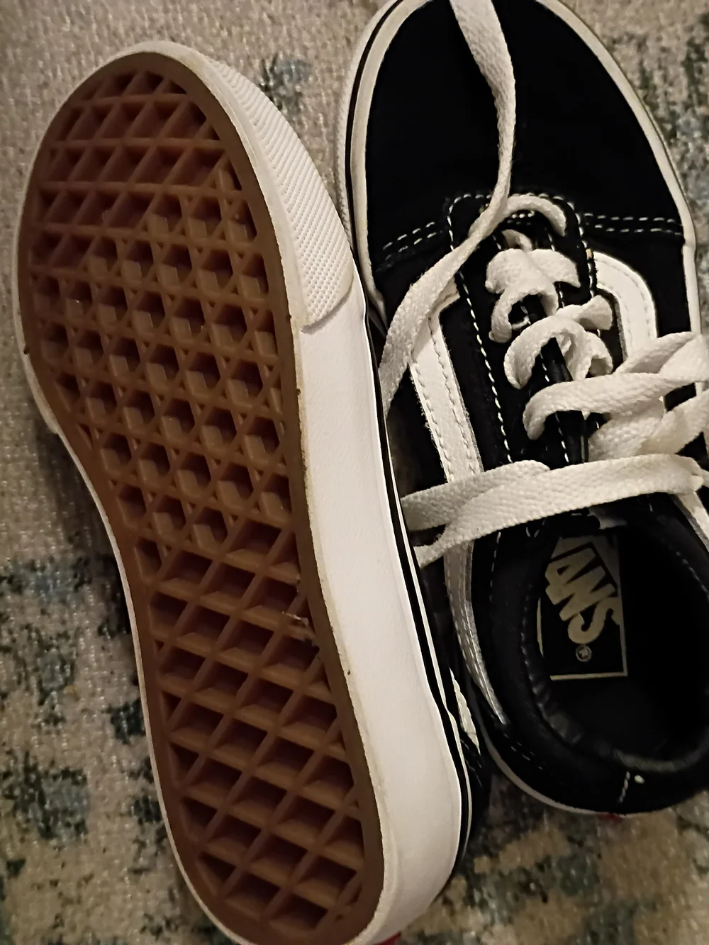 Vans Kids Black and White Old Skool Sneakers Toddler Size 11